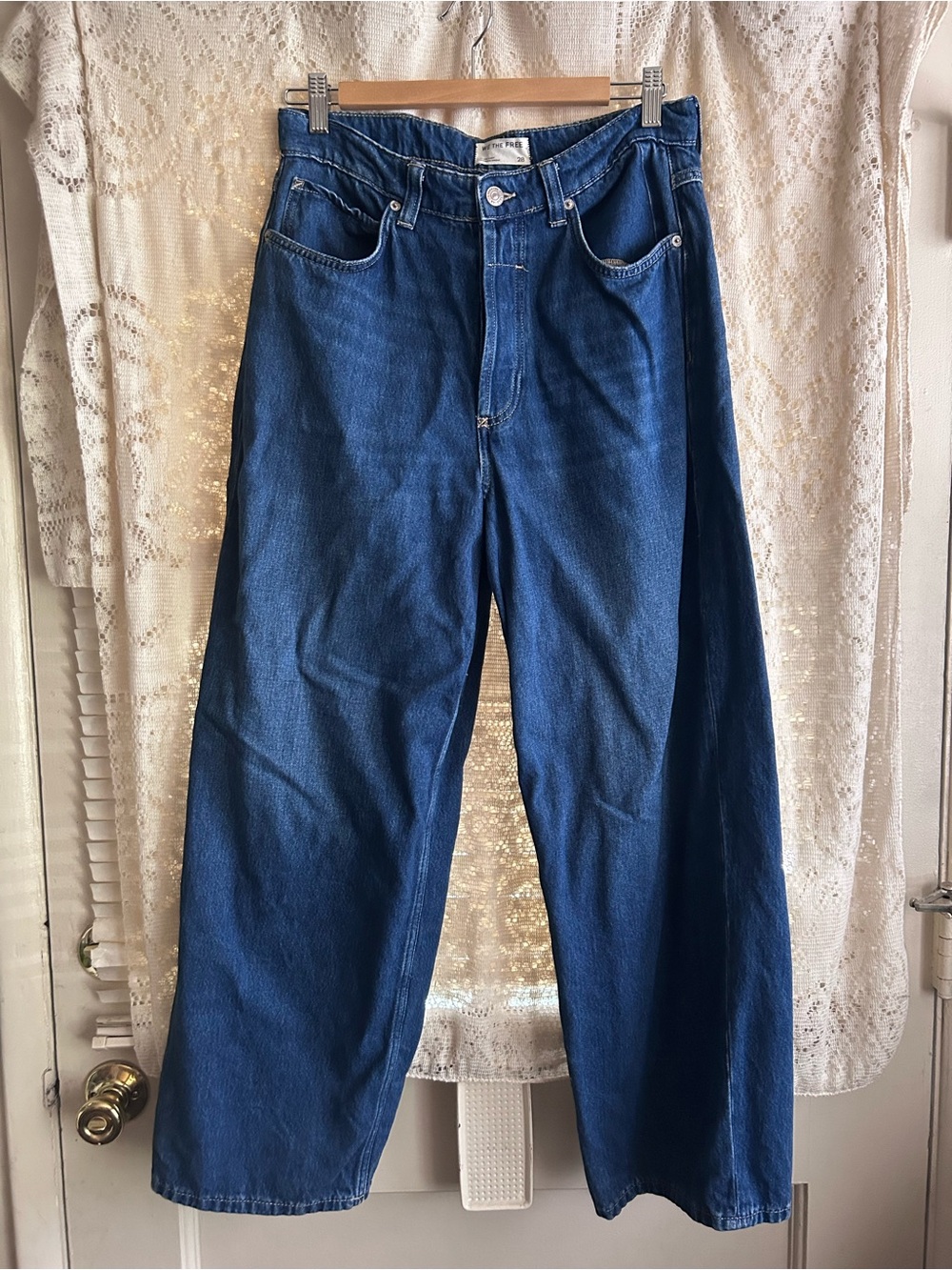 Free People We The Free Baggy Loose-Fit Button Fly Jeans